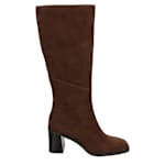 WOMENS FRASIA WIDE CALF BOOT - DARK BROWN